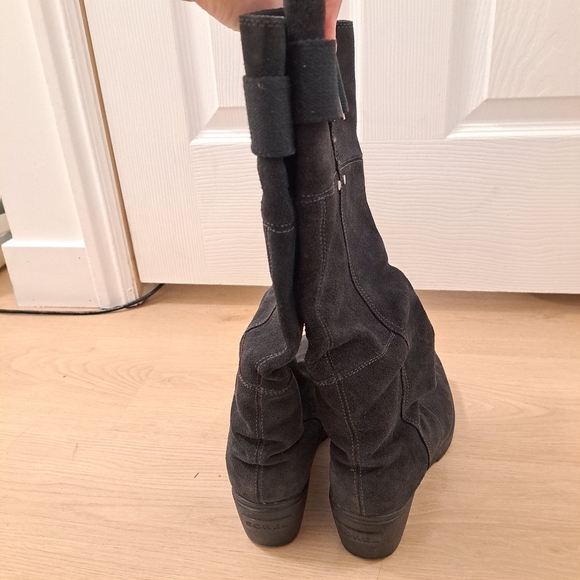 Sorel Black Seude Outdoor Warm Snow Winter Toronto Wedge Tall Boots Size 9 - Picture 6 of 7